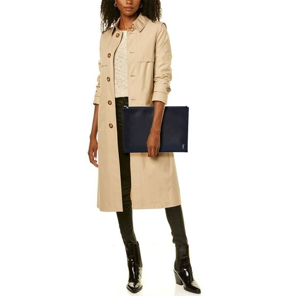 Saint Laurent Zipped Leather Pouch, Black - Picture 4 of 4